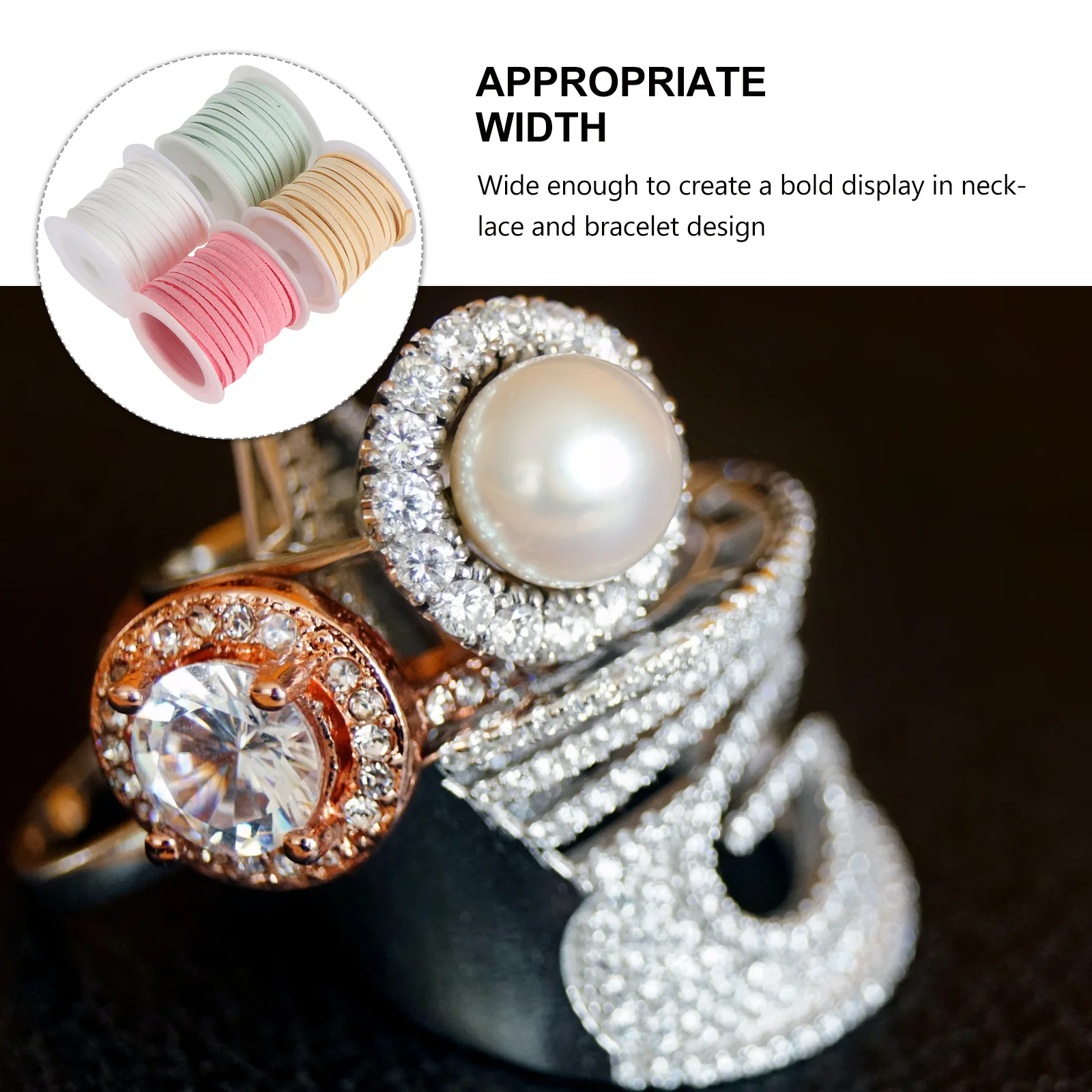 

4pcs 5Meters Artificial Suede Cord Strap For Diy Jewelry Making Beading Craft Ribbon Slide Clasps Compatible Double