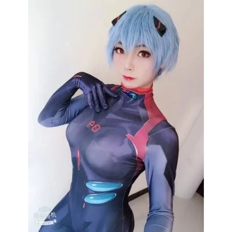Anime Black Rei 3.0 Cosplay Costumes Girls Woman Jumpsuits Ayanami Rei Zentai Halloween Bodysuit Adults Kids