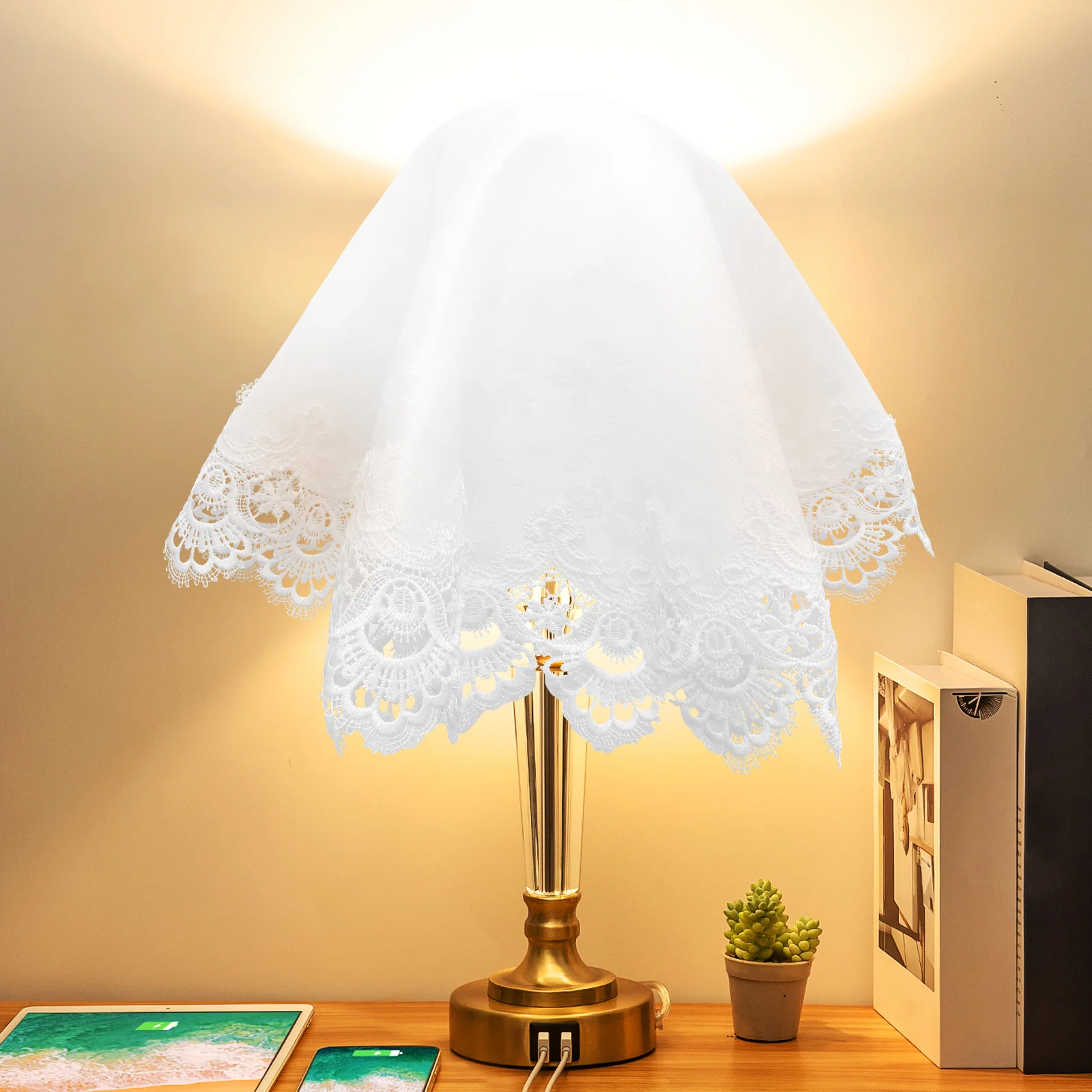 

Lace Lampshade Cover Delicate Light Shade Cloth for Table Vintage Decor Fresh Design Premium Material