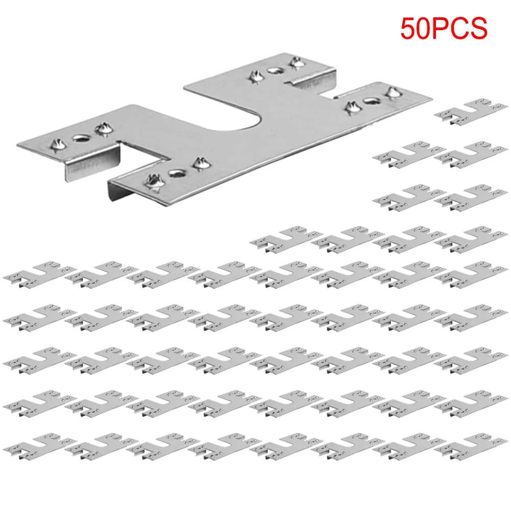 50/100pcs Photovoltaic Conductive Sheet Solar Panel Grounding Clip Washer Sheet For Photovoltaic Systems Roof Install 28x50mm