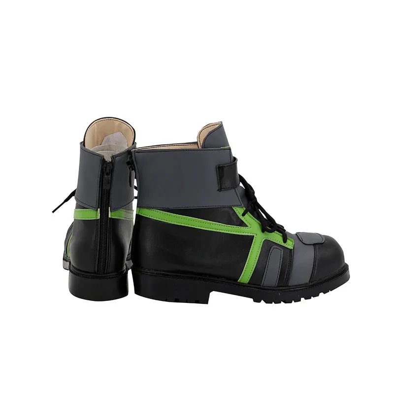 Ridingirls – bottes de Cosplay Anime Raimu Kawasaki, chaussures en cuir gris, sur mesure, de toutes tailles