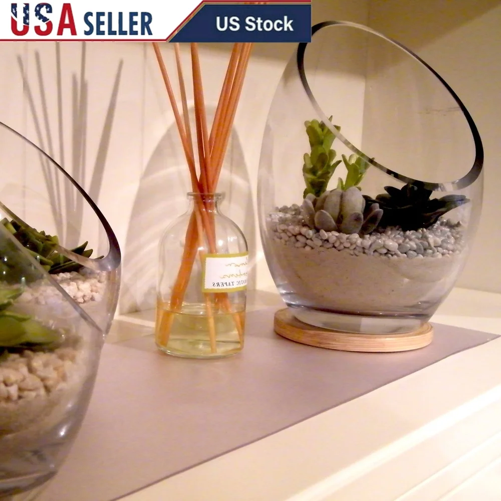 

Anti-Microbial Vinyl Shelf Protector Kitchen Drawer Cabinet Cover Heat Resistant Table Mat Hygiene and Surface Protection