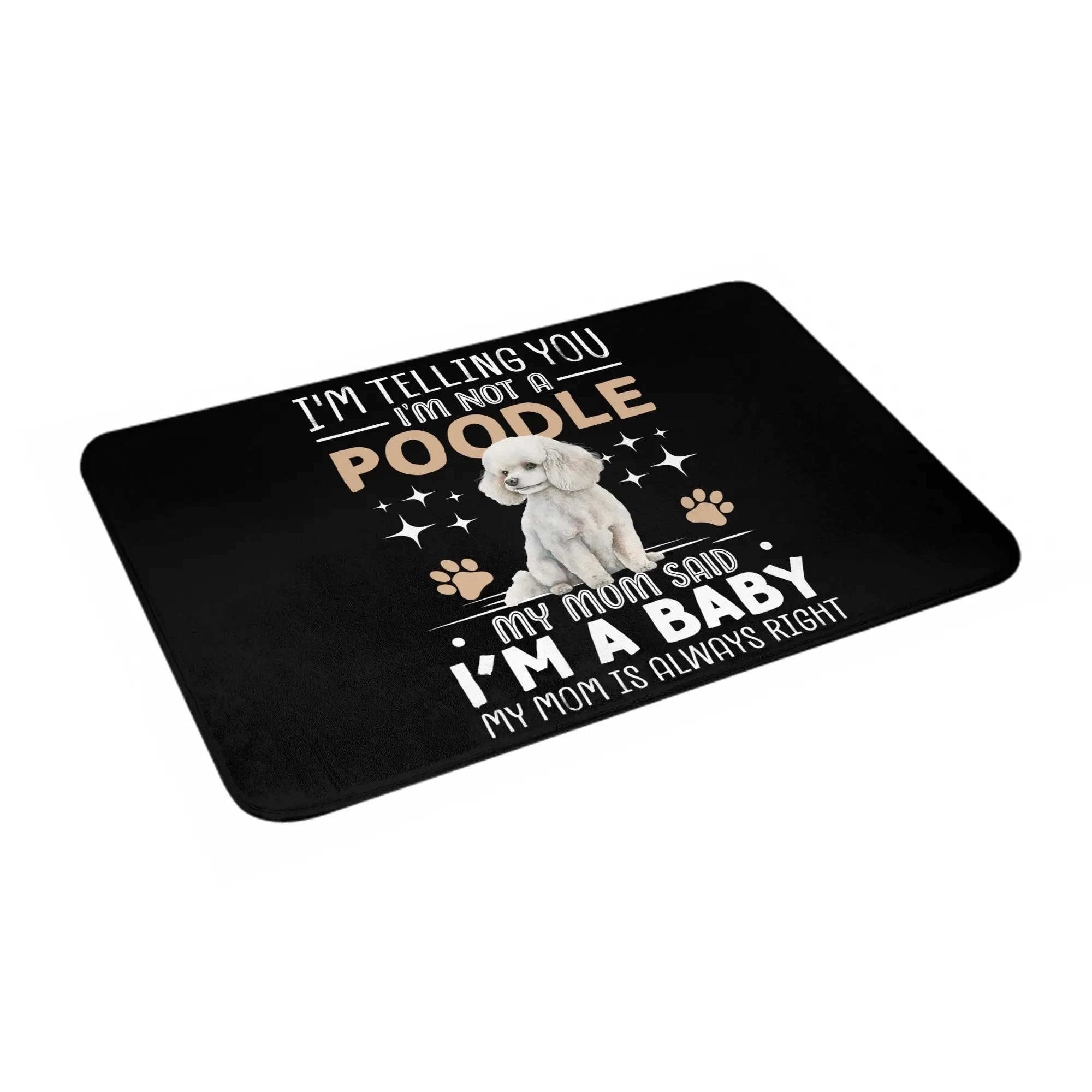 Cute Poodle Doormat Mat Anti-Slip Mom Dog Kitchen Bathroom Balcony Rug Carpet