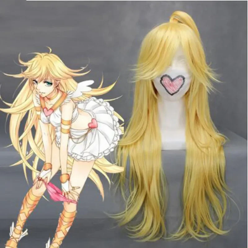 Panty and Stocking with Garterbelt-Panty Yellow Blonde Anime Cosplay wig  Wig Cap