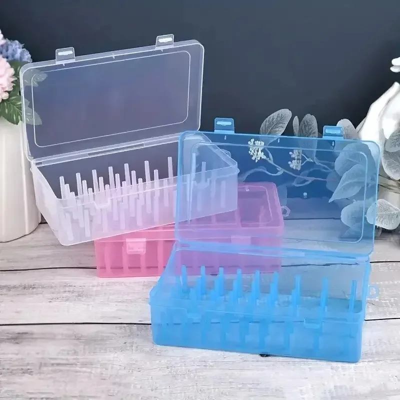 Clear Sewing Box Coil Storage Box Coil Organizer DIY Home Accessories 42 Axis 1Pc image 5