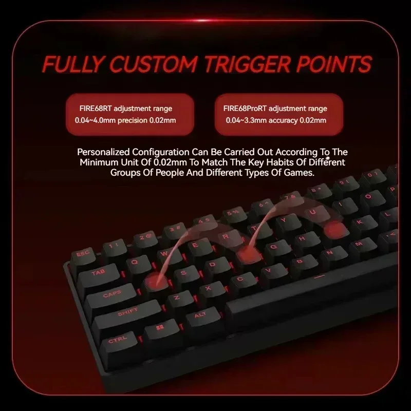 VGN Madcatz MADLIONS Fire68 Gaming Keyboard RGB Backlight PBT Keycap Magnetic Axis Customized Aluminium Alloy 8KHZ Gamer For CNC