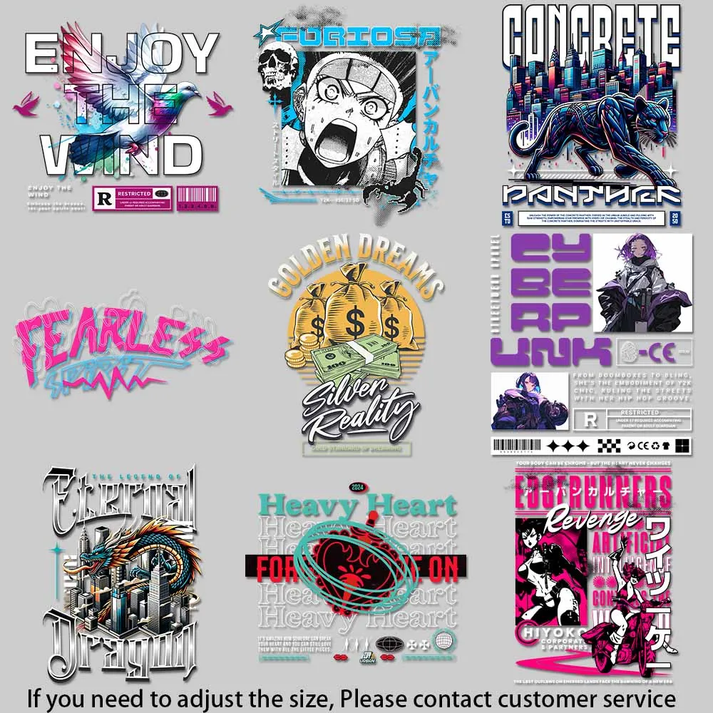 Retro - Style Character Illustrations Surreal Abstract Art Pieces Iron-on Transfers for Clothing DIY Decoration