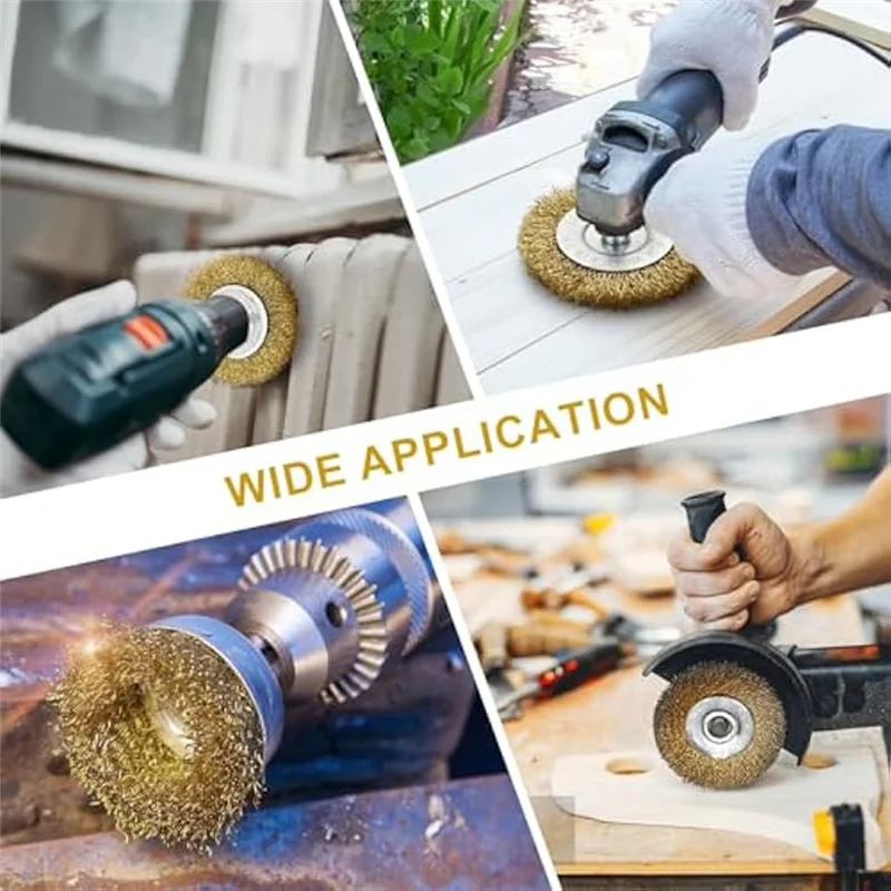 

Wire Wheel For Drill-24Pack Brass Wire Wheel Cup Brush And End Brush,Wire Brush Drill Attachments,Wire Brush For Drill-AA70