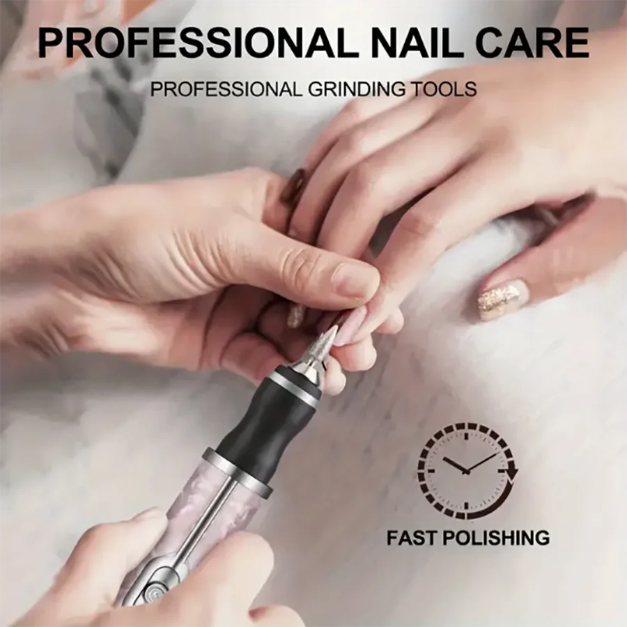 ماكينة صنفرة أظافر، أدوات مانيكير ومزيل منزلية محمولة، قلم رصاص كهربائي قابل لإعادة الشحن للعناية بالأظافر #2