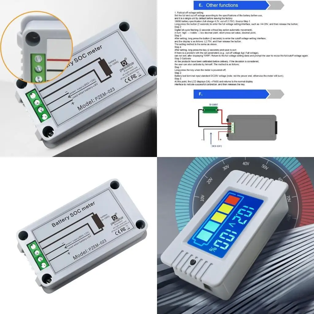 Y1UD Battery MonitorS Power Panel Marine RVs Meter & Battery Tester
