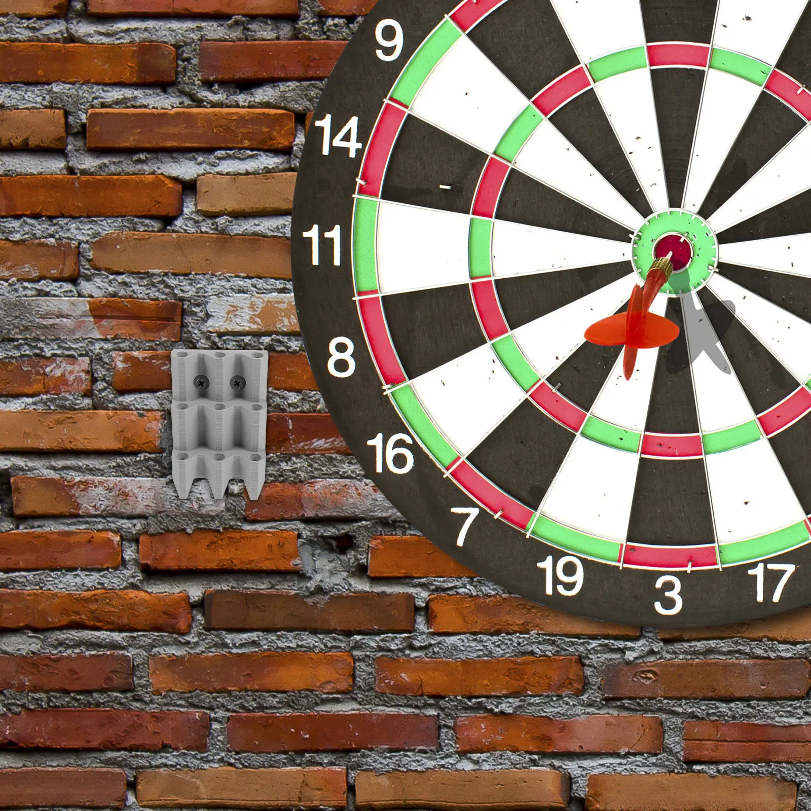 

Wall Mounted Dart Holder with 9 Slots Steel Tip Soft Tip Dart Caddy for Home Office Game Room Display Storage Organization