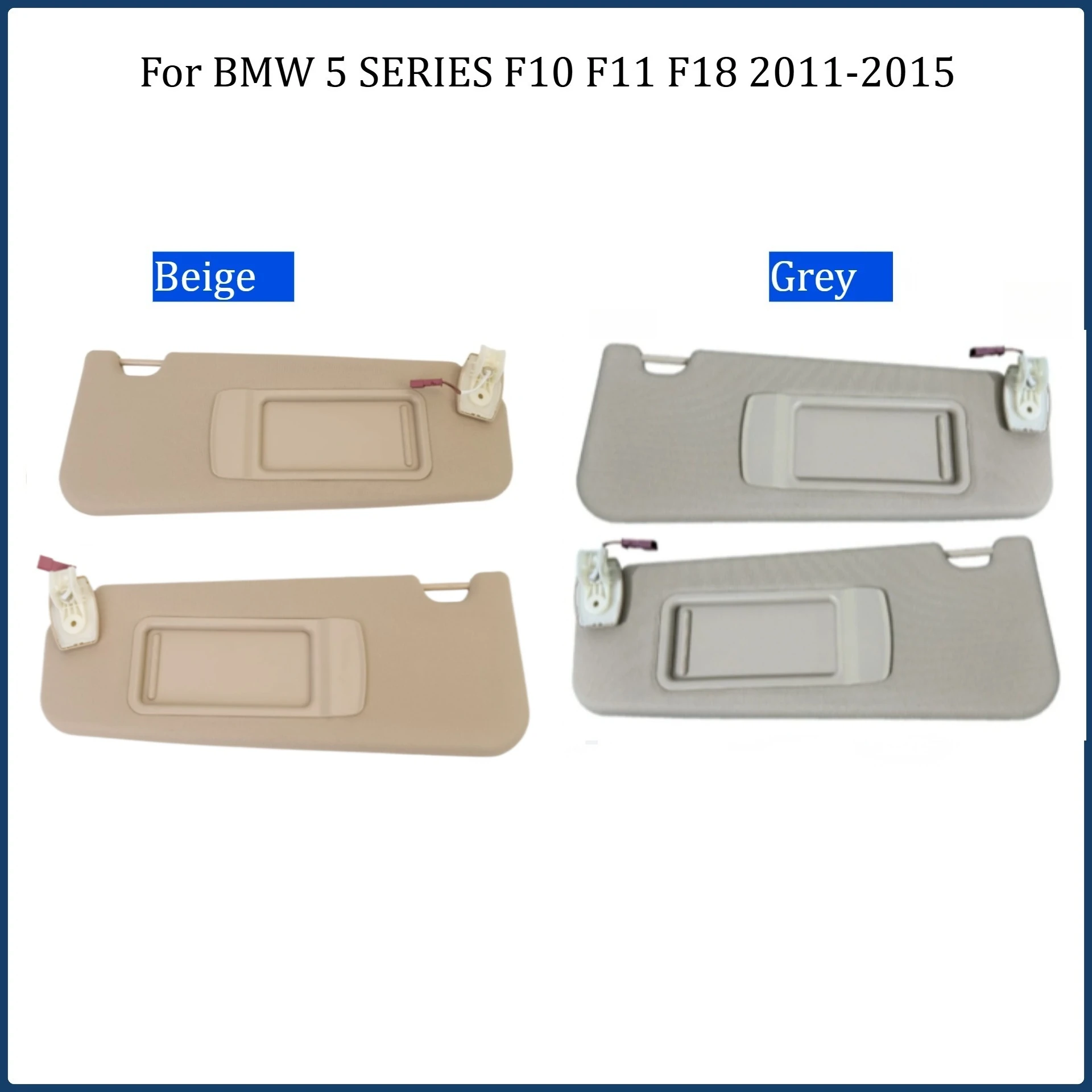 Sun Visor Right Driver＆Left Passenger With Mirror＆Light  For BMW 5 SERIES F10 F11 F18 2011-2015 51167248857 51167248858