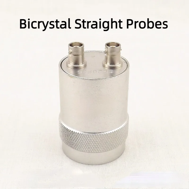 2.5P20FG10 Ultrasonic Bicrystal Straight Probe Flaw Detection Split Cut Longitudinal Wave Transducer