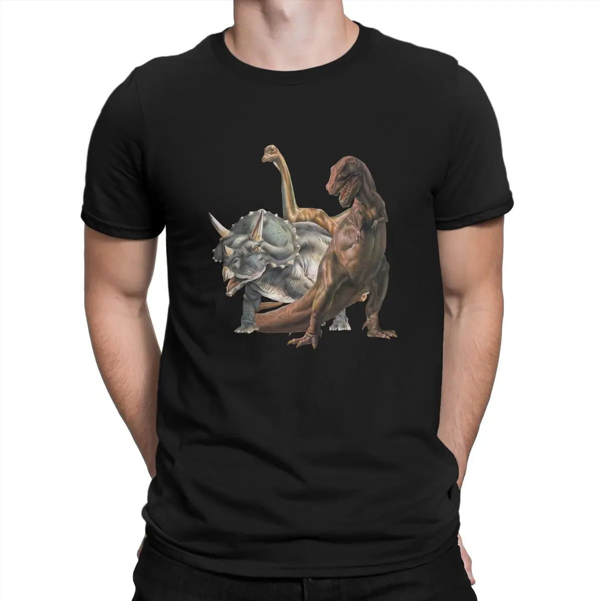 Vintage Dinosaurs Jurassic World T Shirt Graphic Crewneck TShirt Polyester Clothing