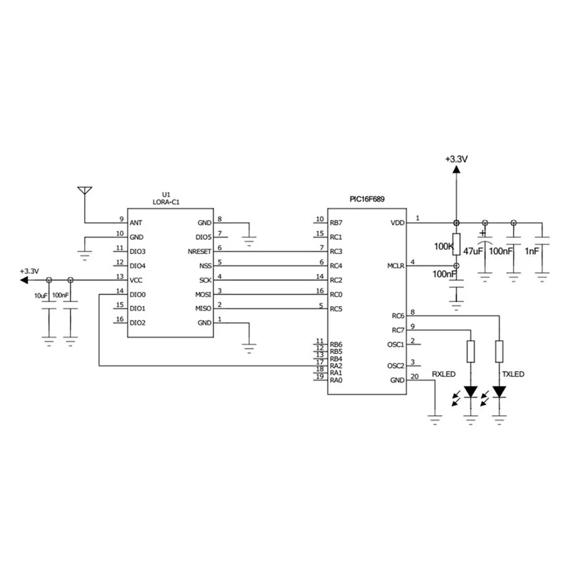 AT12 (4Pcs/Lot) Lora1278-C1 Wireless RF Transceiver Lora SX1278 Module