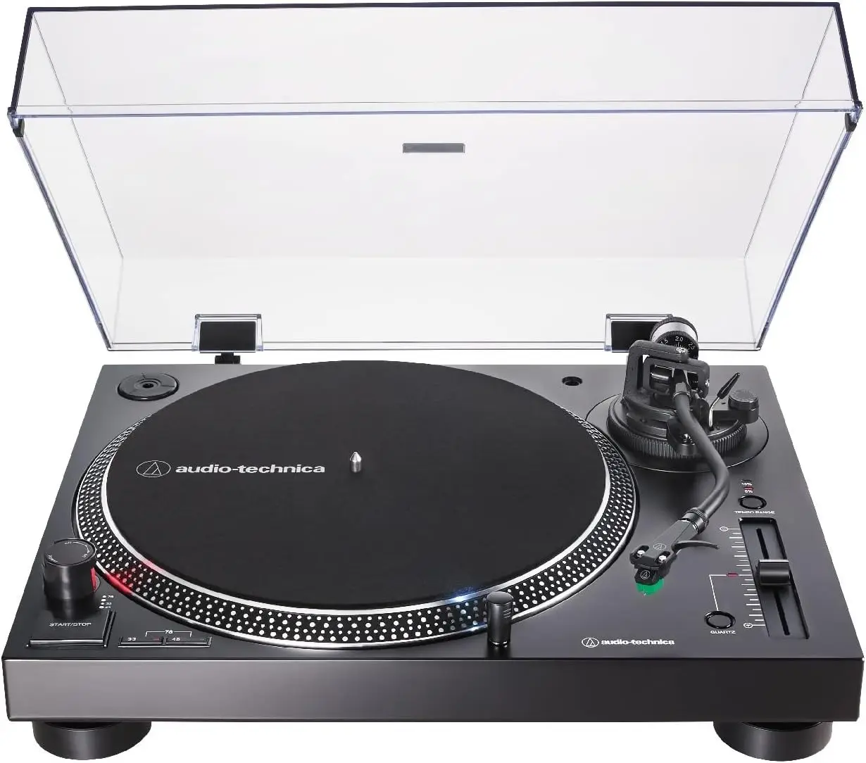 Direct-Drive Turntable (Analog & USB), Fully Manual, Hi-Fi, 3 Speed, Anti-Skate and Variable Pitch Control Black