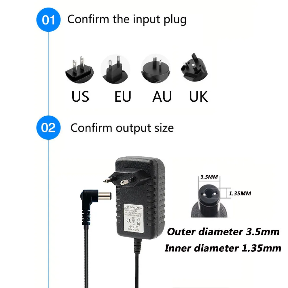 DC 5V 4A Power Adapter Fan LED Desk Lamp UK Plug AU Plug DC L-type Orifice 3.5*1.35MM