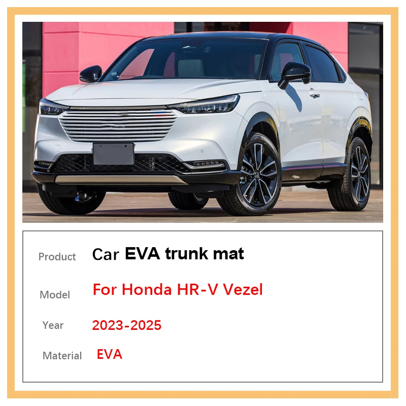 Car Trunk Floor Mat For Honda HR-V HRV Vezel 2023 2024 2025 ZRV ZR V Waterproof Liner Protect Anti-Slip Storage Pad EVA Materal