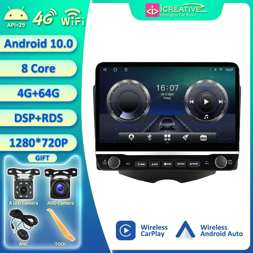 

1280*20P сенсорный Android 10,0 автомобильный радиоприемник для Hyundai Veloster FS 2011 - 2017 проигрыватель навигации беспроводной Авторадио для CarPlay HU без DVD