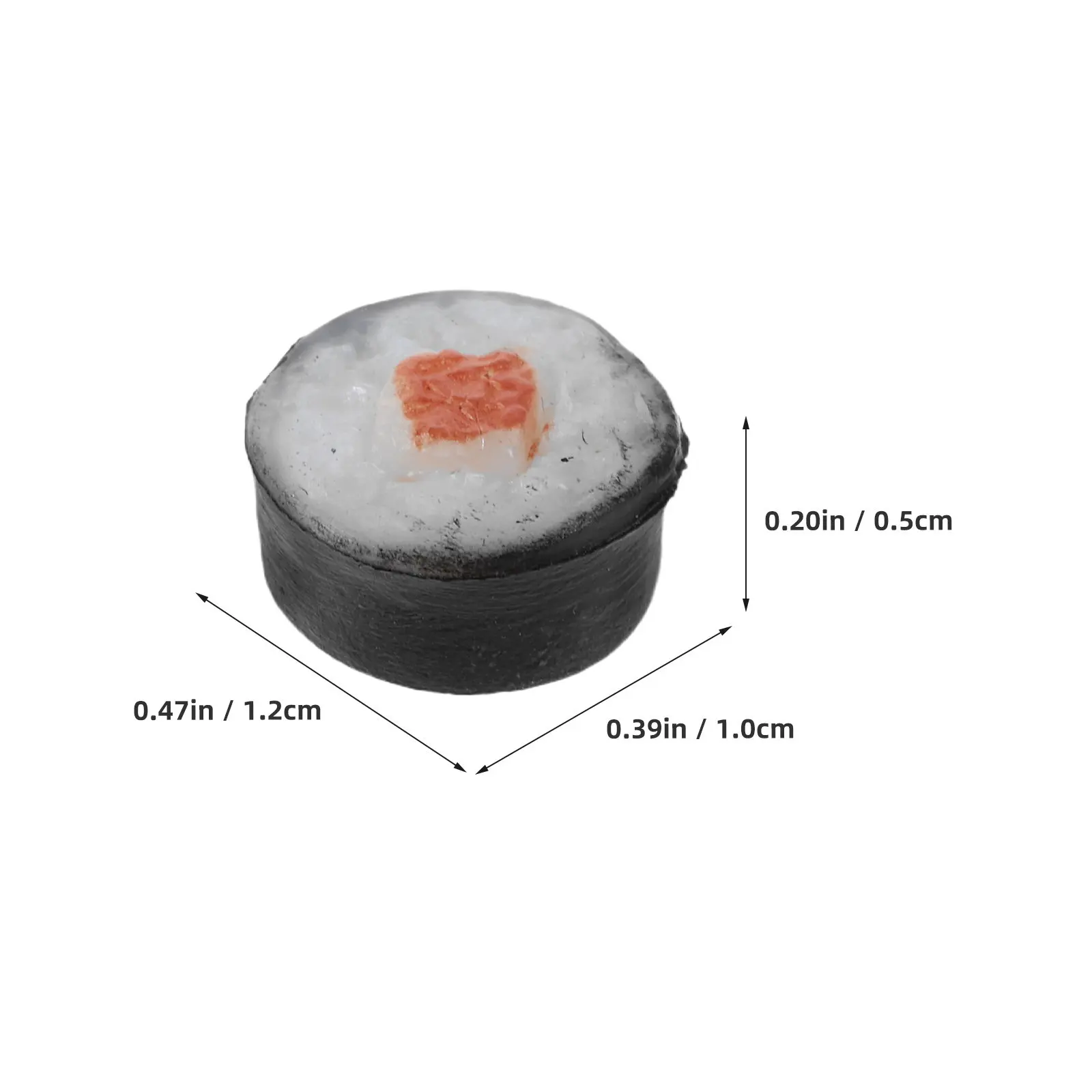 10Pcs Mini Sushi Craft Set Realistic Simulated Japanese Rice Rolls Miniature Kitchen Props DIY Learning Play for Kids Girls Boys