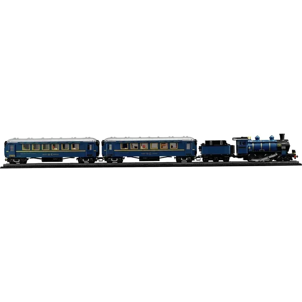 NEW Ideas MOC 21344 luxury travel locomotive The Orient Express Train Building Blocks Model Bricks Toys For Kids Christmas Gift