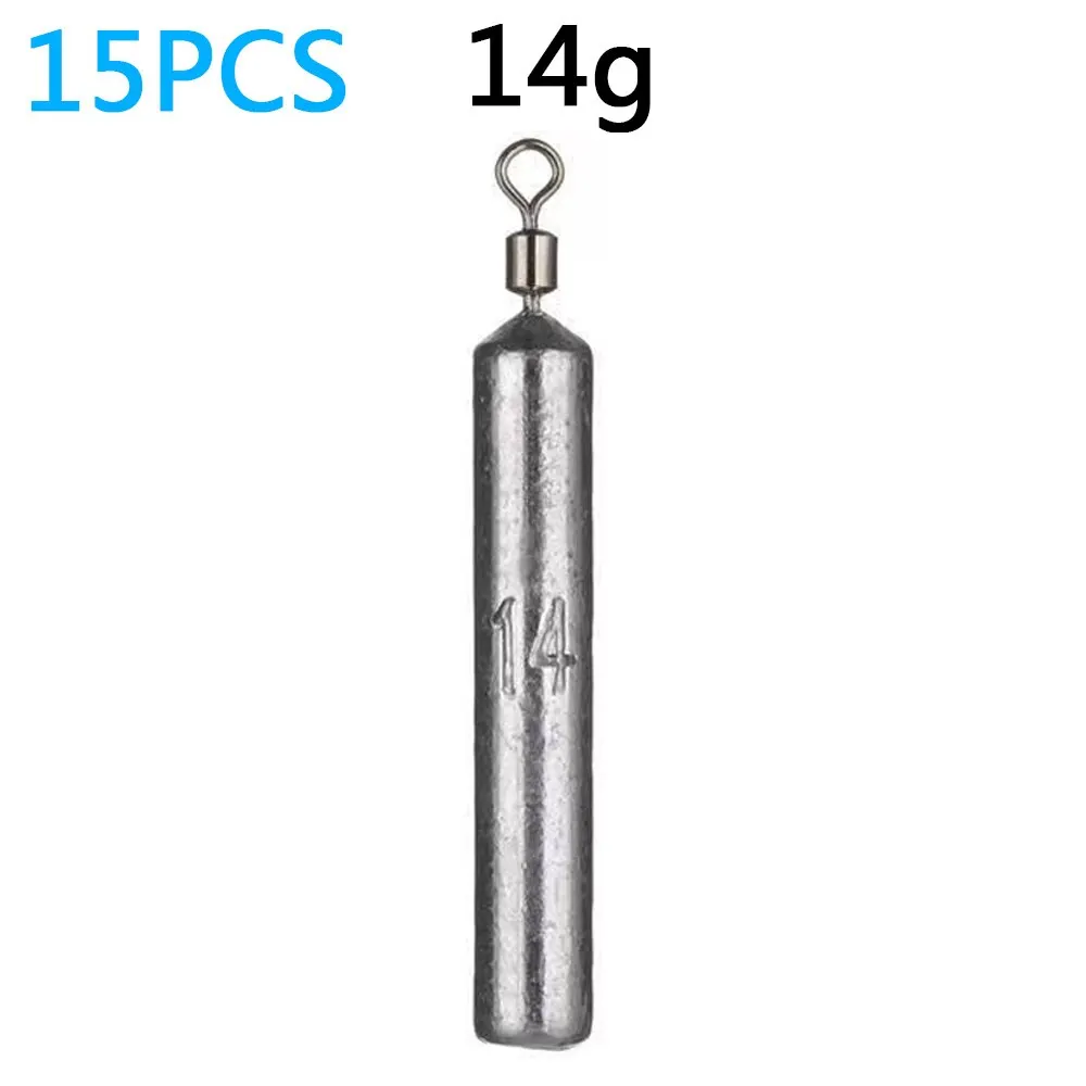 Angel gewicht 15 teile/los Sinker form 3,5g 5g 7g 10g 14g 20g Rohr Kugel Lot Anhänger Metall Jig Sast Sea Tackle Kit Pesca Werkzeug