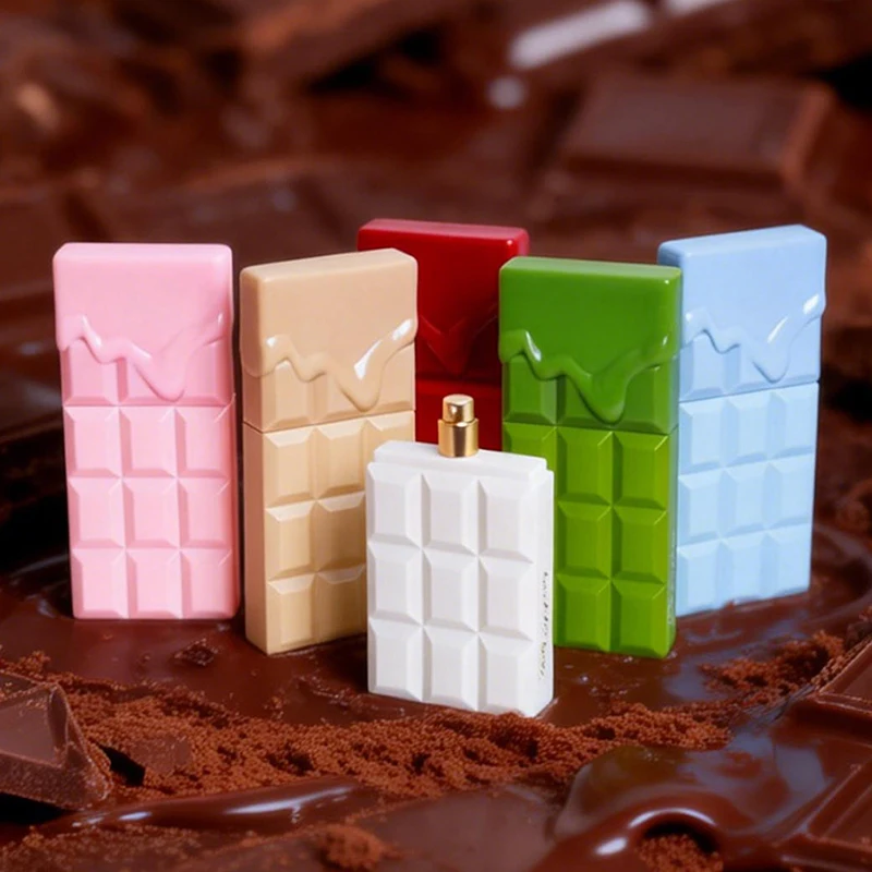 Profumo di cioccolato dolce, profumo gourmet a lunga durata, profumo gourmet alla vaniglia, design a tavoletta di cioccolato, eau de toilette fresca e naturale_voghion.com