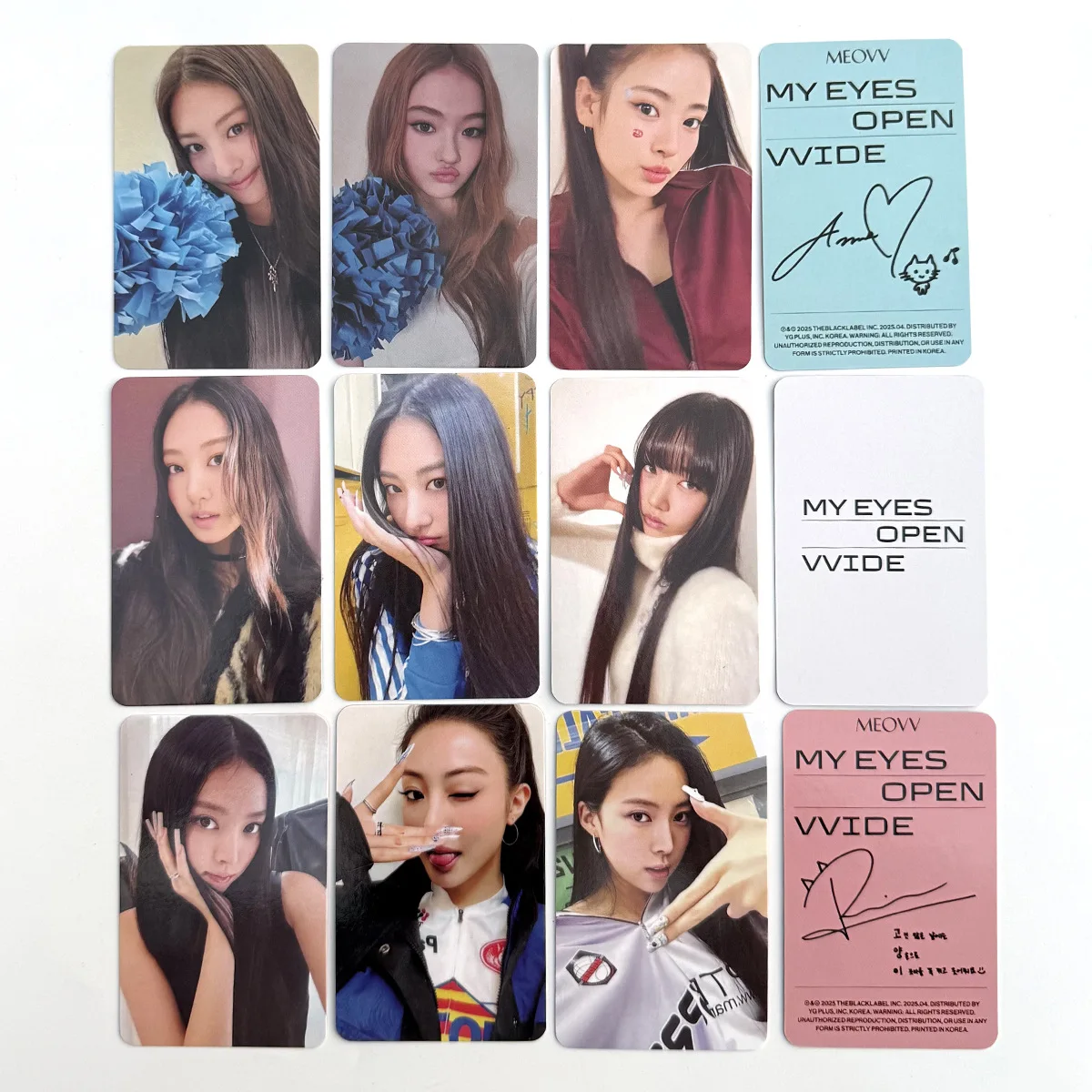 بطاقات الصور KPOP MEOVV ألبوم عيني المفتوح بطاقات لومو KTOWN4U YG SELECT Store بطاقة الاستفادة آنا نارين غاوون سوين هدايا المشجعين