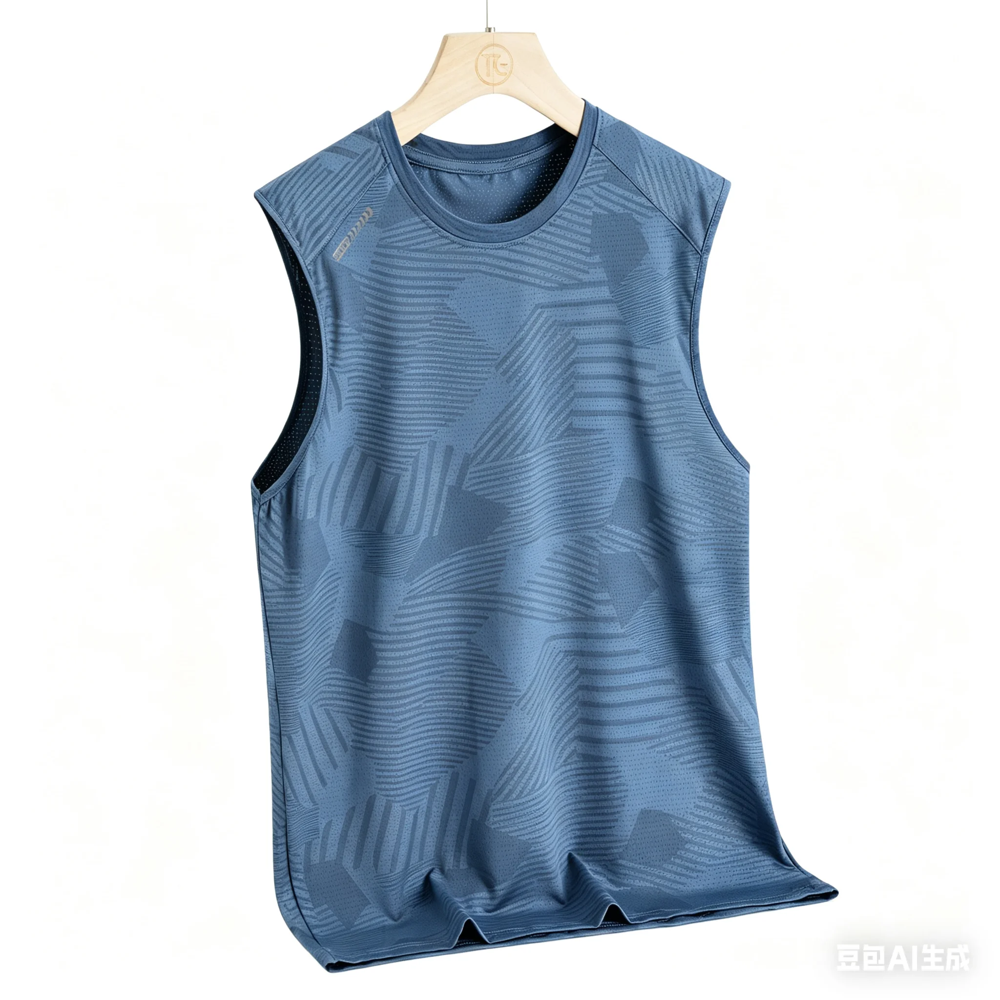 2026 New Ice Vest Men's Sleeveless Camisole Short Sleeved T-shirt Technology Fabric Quick Drying Ice Feeling Thin Sports Top