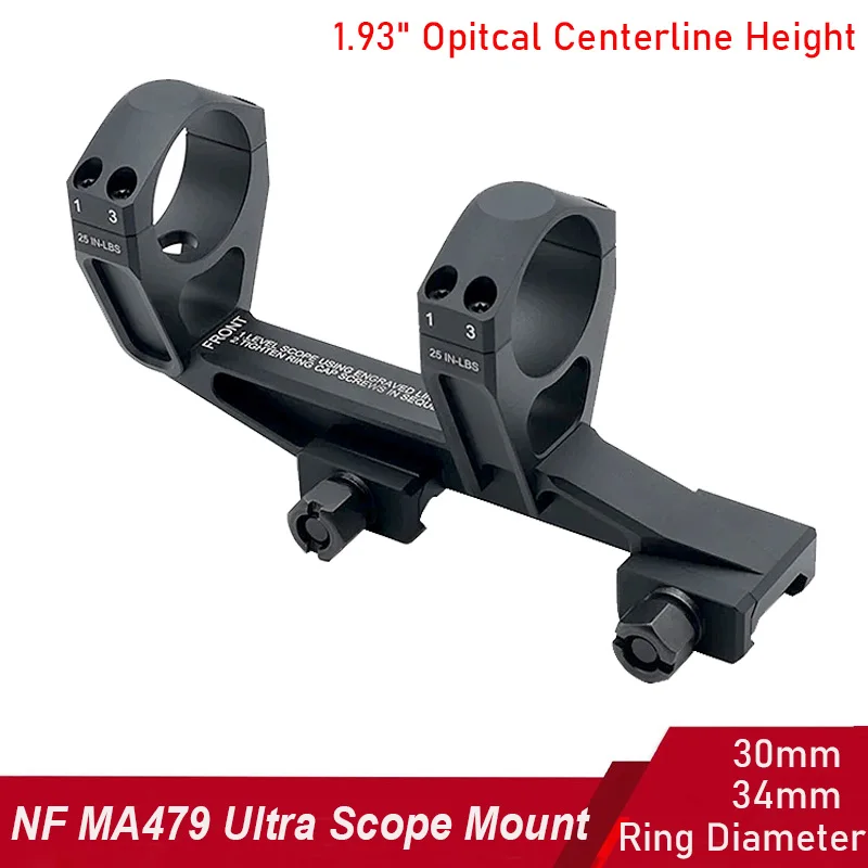 

Tactical Scope Mount NF MA479 Ultra Mount Aluminum 1.93" Height 30mm/34mm Ring Dia. Hunting For AR SCAR Mil-Spec Version
