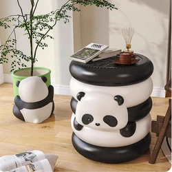 Creative Panda Cute Coffee Table Living Room Shelf Small Table Cartoon Resin Art Style Side Oreo Cookie Shape Mesa Furniture