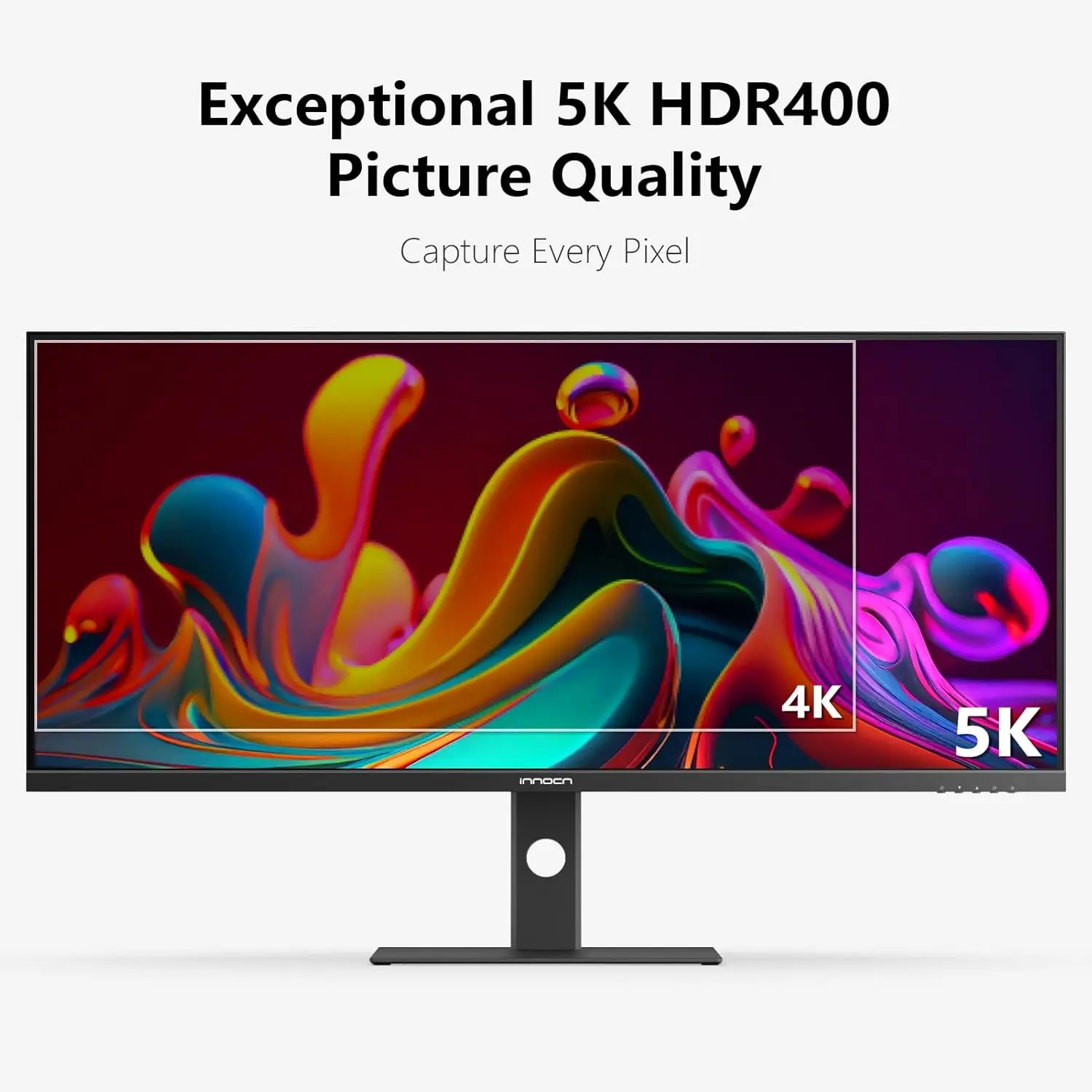 �y�Z�[�����zINNOCN 40C1U 40 �C���` 5K ���j�^�[ 5120x2160p �E���g�����C�h 100Hz IPS HDMI DP FreeSync HDR400 USB-C DeltaE��2 ���������\ �u���b�N