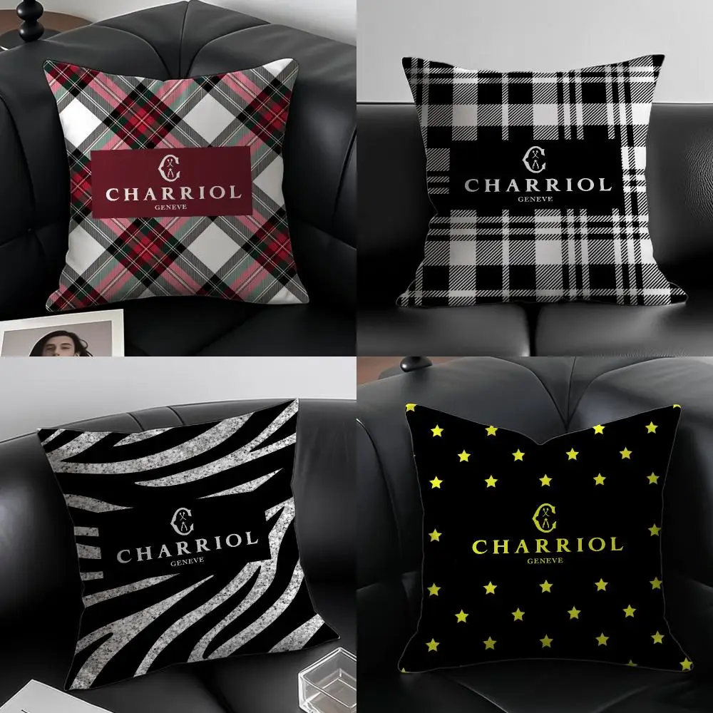 Classic Cable Luxurious And Artistic Charriol Cushion Cover Pillow Case Anti-dustmite Invisible zipper silky plush cushion