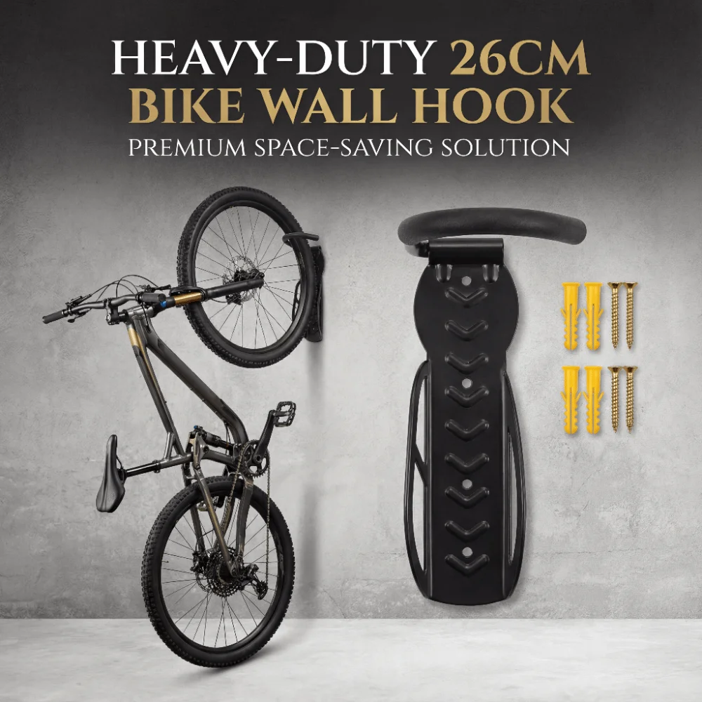 

Wall Mount Bicycle Hanger Hooks Space Saving Storage Hook Wall Mount Hook Anti Slip Garage Organizer Heavy Duty Metal Hook
