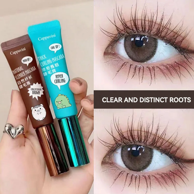 "Cappuvini Animal-Shaped Tube Mascara - Lengthening, Volumizing, and Curling Effect; Water-Resistant, Long-Lasting Hold without