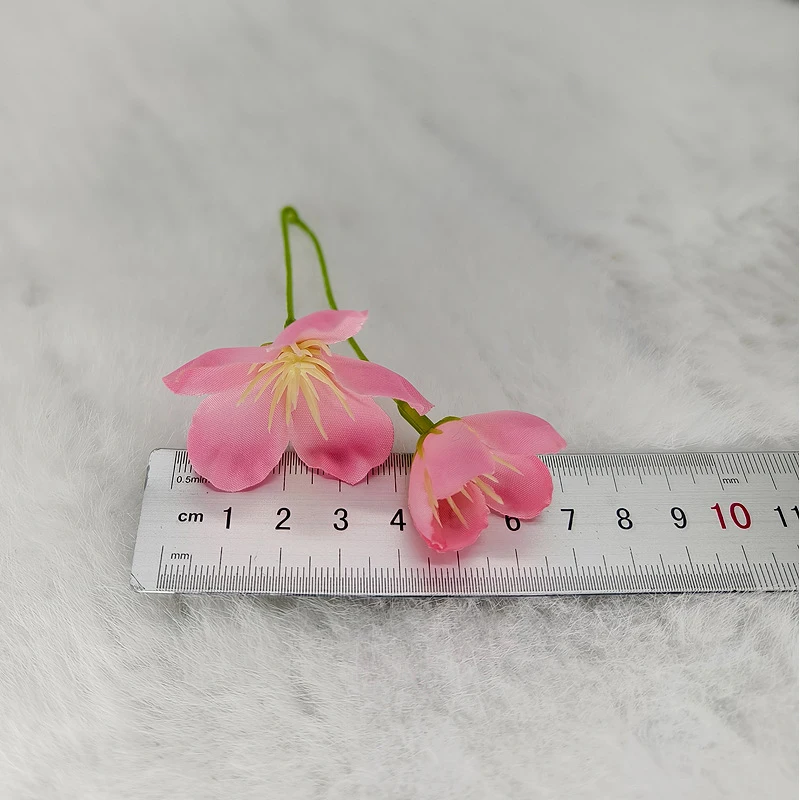 20Pcs 2Heads Artificial Apple Blossom branches Silk Flowers DIY Vases Garland Flower Arrangement Accessories Home Wedding Decor