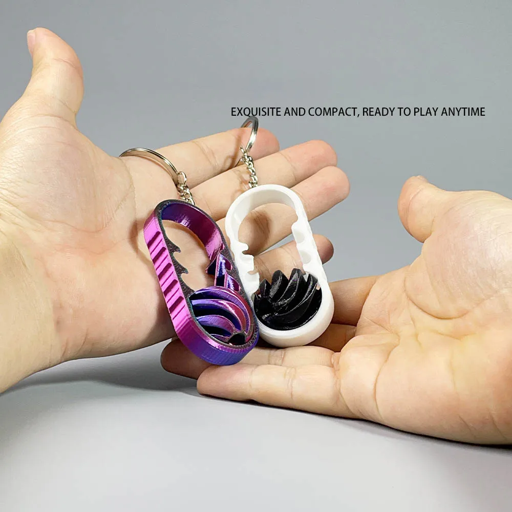 新しい 3D 印刷ストレスリリーフ指先スピニングスパイラル三次元構造飾り EDC 2 色スワールそわそわおもちゃ