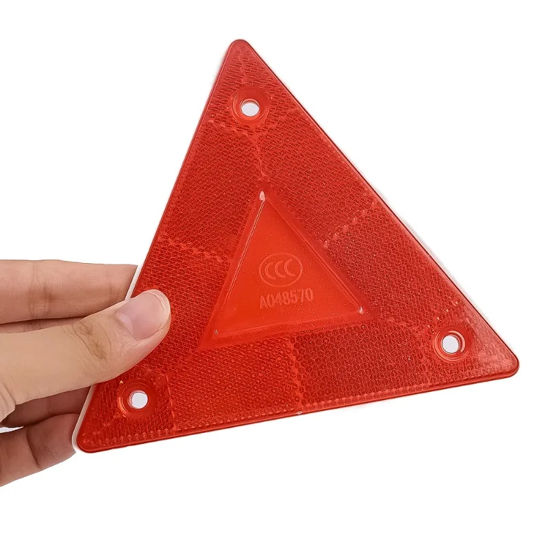 

Triangle Warning Reflective Strips for Trailer RV Board Truck Plate Light 1-4Pcs Vehicle Stop Warning Sign Red Safety Reflector