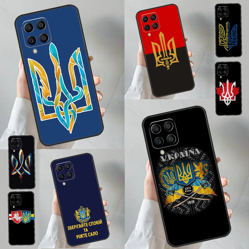 Ukraine Tryzub Flag Case For Samsung Galaxy M33 M53 M13 M23 M52 M32 M12 M11 M31 M51 M20 M21 M14 M54 M31s Cover