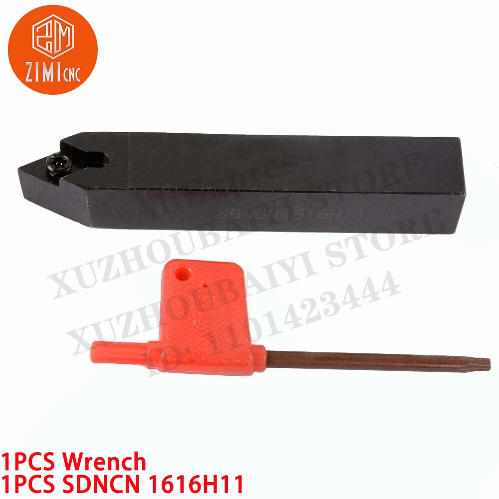 1PCS SDNCN1616H11 Suporte para ferramenta de torneamento externo de torno Adequado para DCMT11T304 Pastilhas de Metal Duro Metal CNC mecânico ferramentas de corte