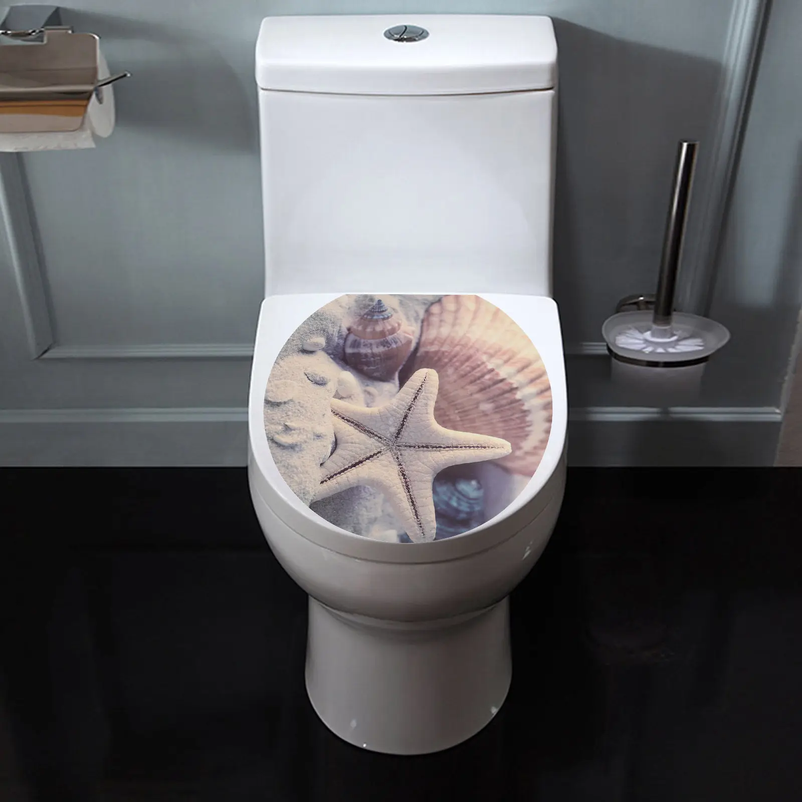 Sticker for Bathroom Wall Funny Cheerful Stickers Decal Removable Toilet Accessories Decor Temporary Decoration Decals
