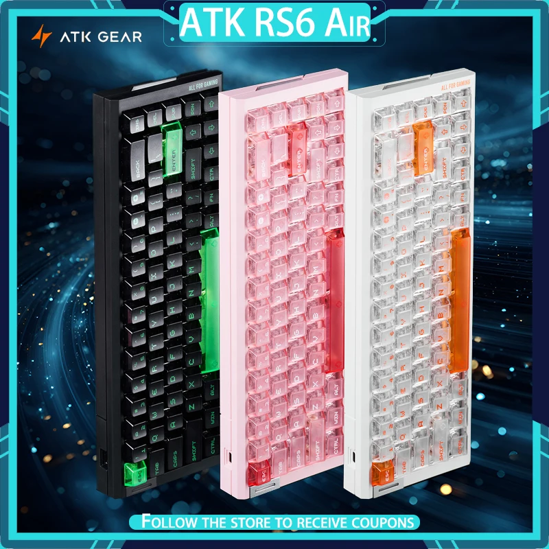

ATK RS6 Воздушно-магнитная клавиатура с жесткой маркировкой, система динамической светоэффективности, 8k, игровая клавиатура с низкой задержкой, изготовленная на заказ