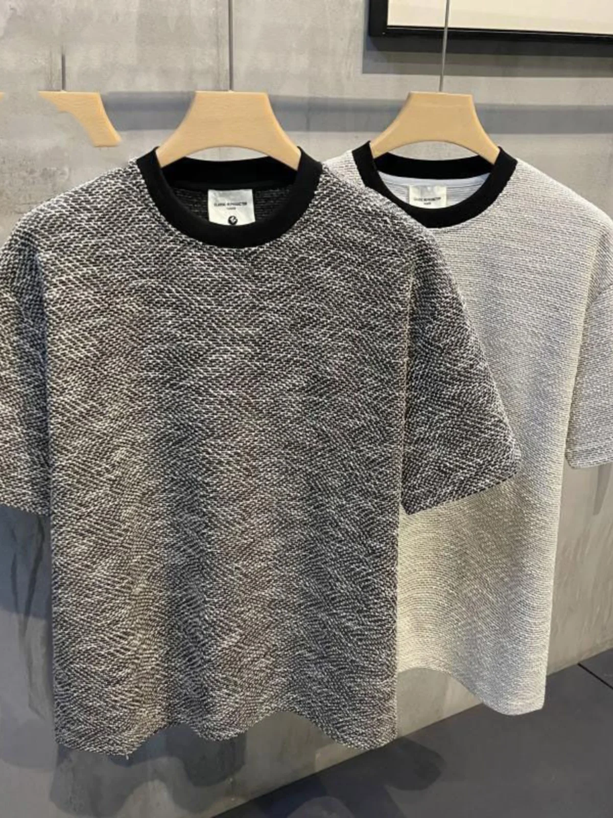 

Мужская футболка свободного кроя в британском стиле, повседневная, с коротким рукавом, в стиле ретро, с цветными вставками