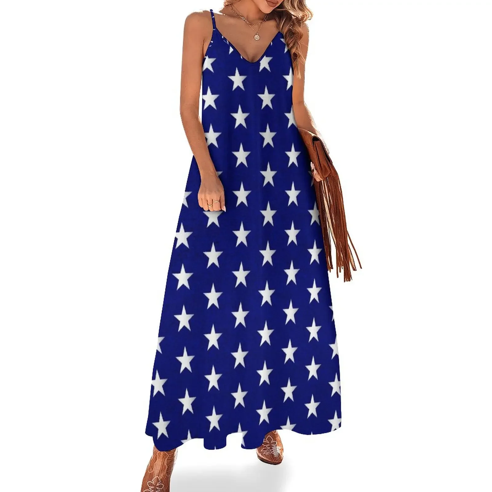 

American Flag Stars Pattern Sleeveless Dress womans clothing dress dresses summer dress for women 2024