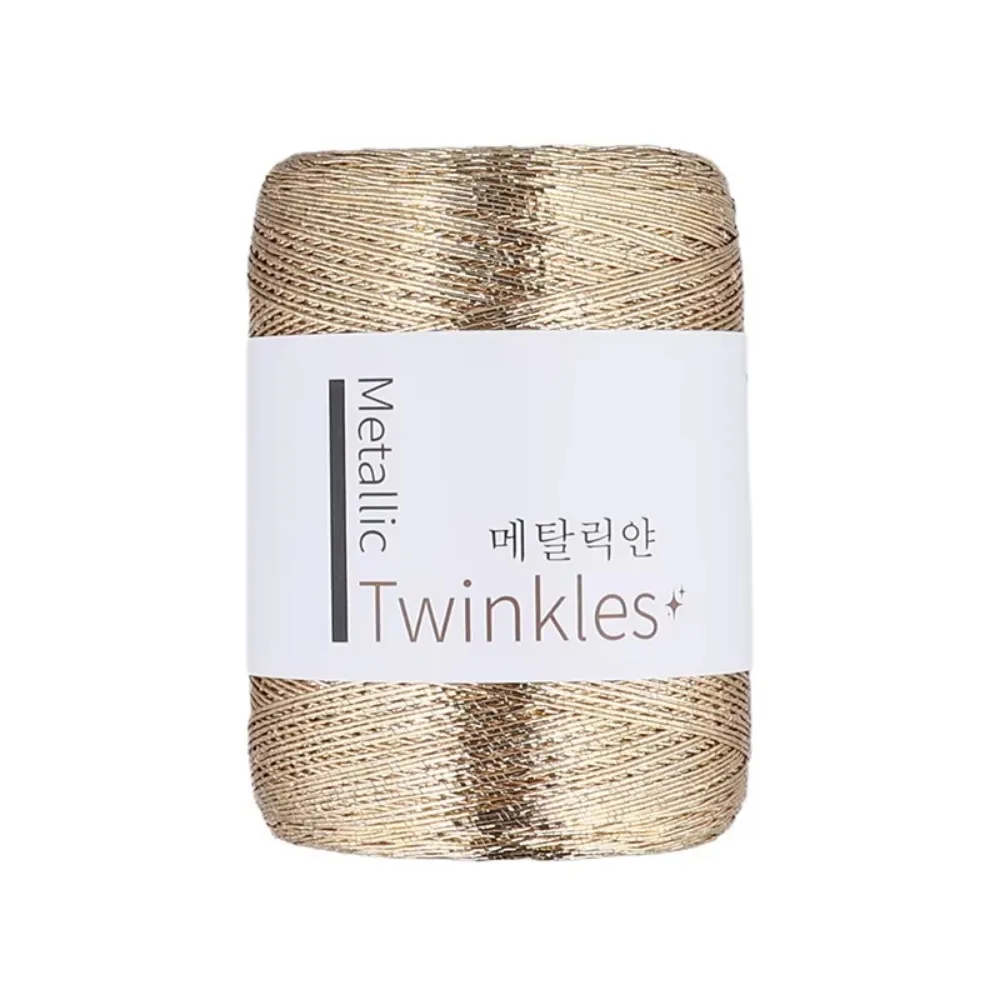 

Weaving Sparkling Metallic Thread 1.0mm Colourful Glitter Crochet Thread Soft Sequin Flash Core Yarn Woven Handcrafts