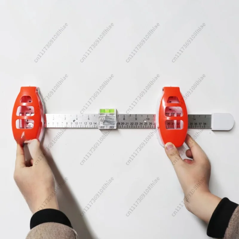 Picture Frame Hanging Balance Ruler, Nail Positioning Tool, Level & Angle Measuring Ruler for Wall Hanging Decor