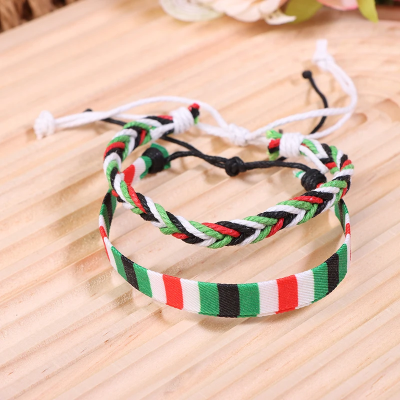 Modelli di braccialetti in tessuto di moda regalo di gioielli etnici con fascia a mano in corda multicolore