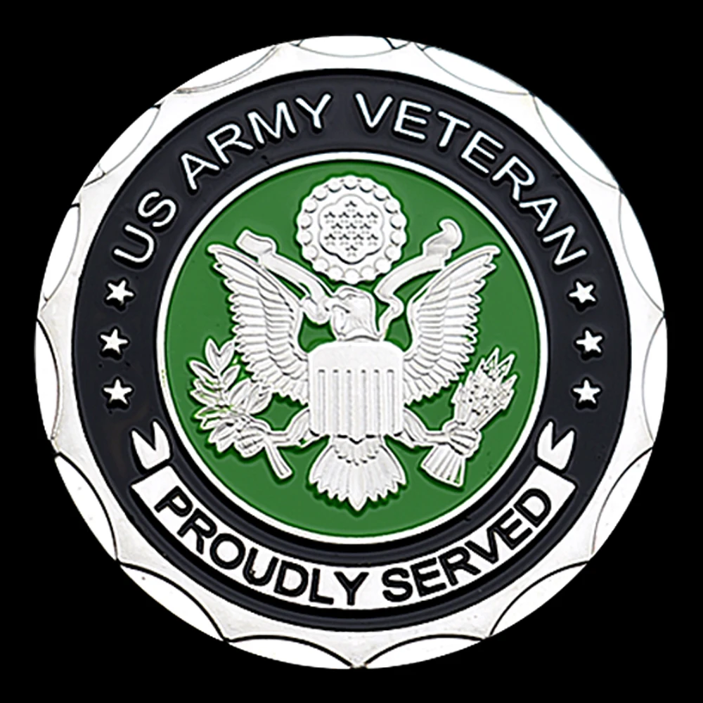 United States Army Commemorative Coin Metal 3D Silver Plated Veterans Memorial Challenge Coin Collectibles Holiday Gift image 5