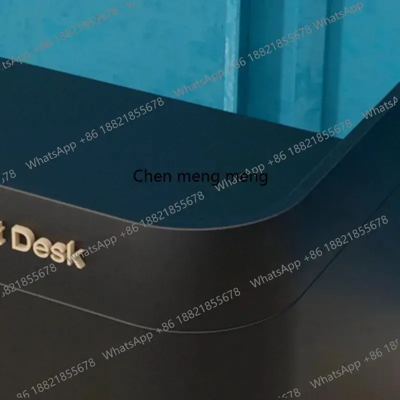 مكتب استقبال X188 مع منصة تخزين، مكتب استقبال حديث من لوح صناعي، أثاث Vevor - 5