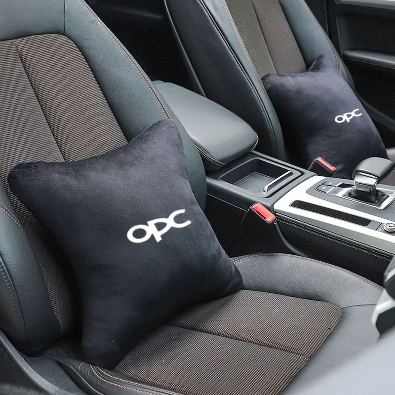 Car Neck Pillow Seat Headrest Lumbar Spine Protectio  Throw pillow for Opel OPC line Astra H G J Insignia Mokka Zafira Car